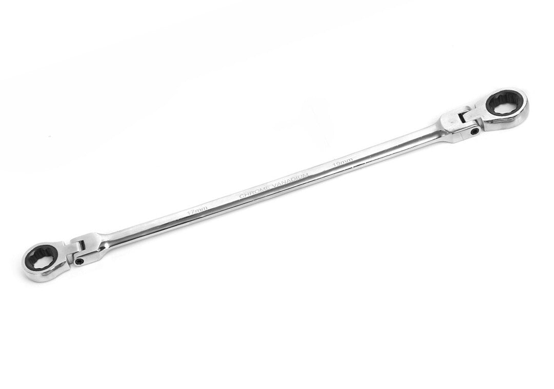 Extra Long Double Flexible Ratchet Spanner Gear Wrench 8x9-17x19mm