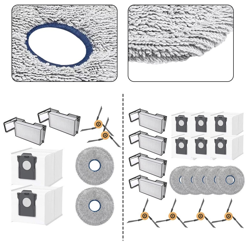 For Dreame X60 Ultra Filter Kit With Mop Cloths Dust Bags Side Brushes