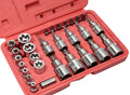 30pcs 1/4" 3/8" 1/2" Dr. Security Star Torx Sockets Tamper Proof Bits Set Bit