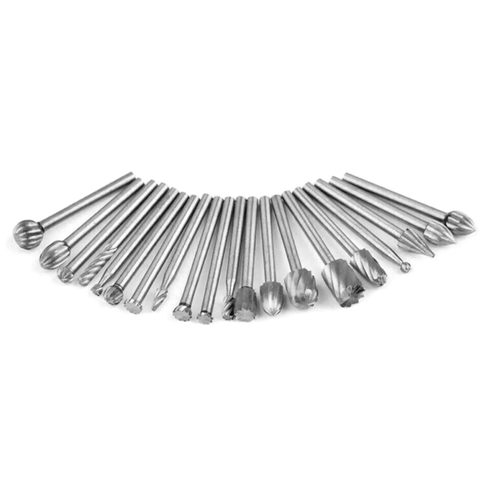 Hss Rotary Burr Set Wood Carving Engraving Bit 3.17mm Shank For Dremel