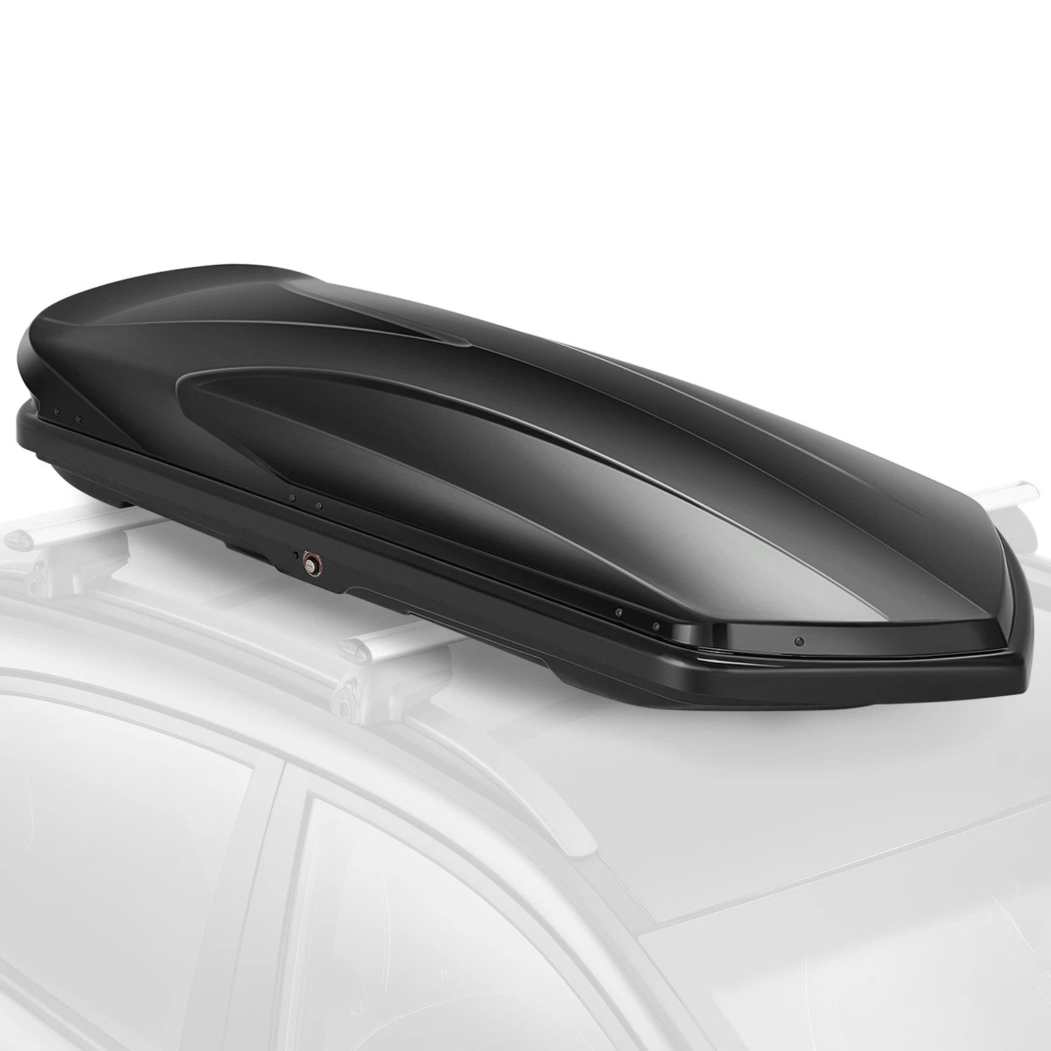 72"l X 30"w X 12"h Glossy Black Travel Cargo Roof | Built Supply Co