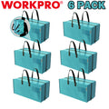 WORKPRO 6 Pack Extra Large Moving Bags Heavy-Duty Storage Tote
