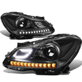 [Led Drl] Fit 2012-2015 Mercedes C-class Pair Black | Built Supply Co