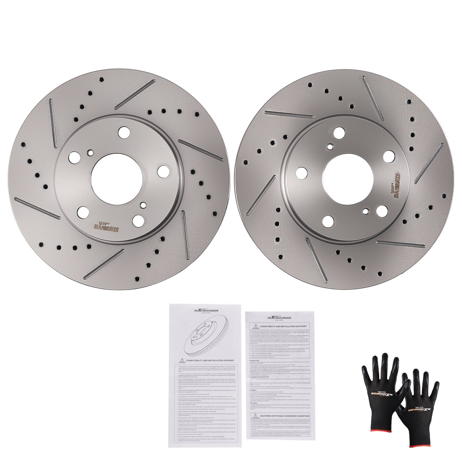 Front Drilled&Slotted Brake Rotors for Lexus ES300/Toyota Avalon Camry