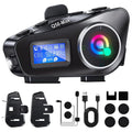 Motorcycle Intercom Helmet Double Back Clip Bluetooth Headset Lcd