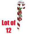 27" Christmas Xmas Holiday Lawn Stakes Candy Cane Wood Garden