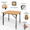 Villey Heavy Duty Bamboo Folding Camping Table | Built Supply Co