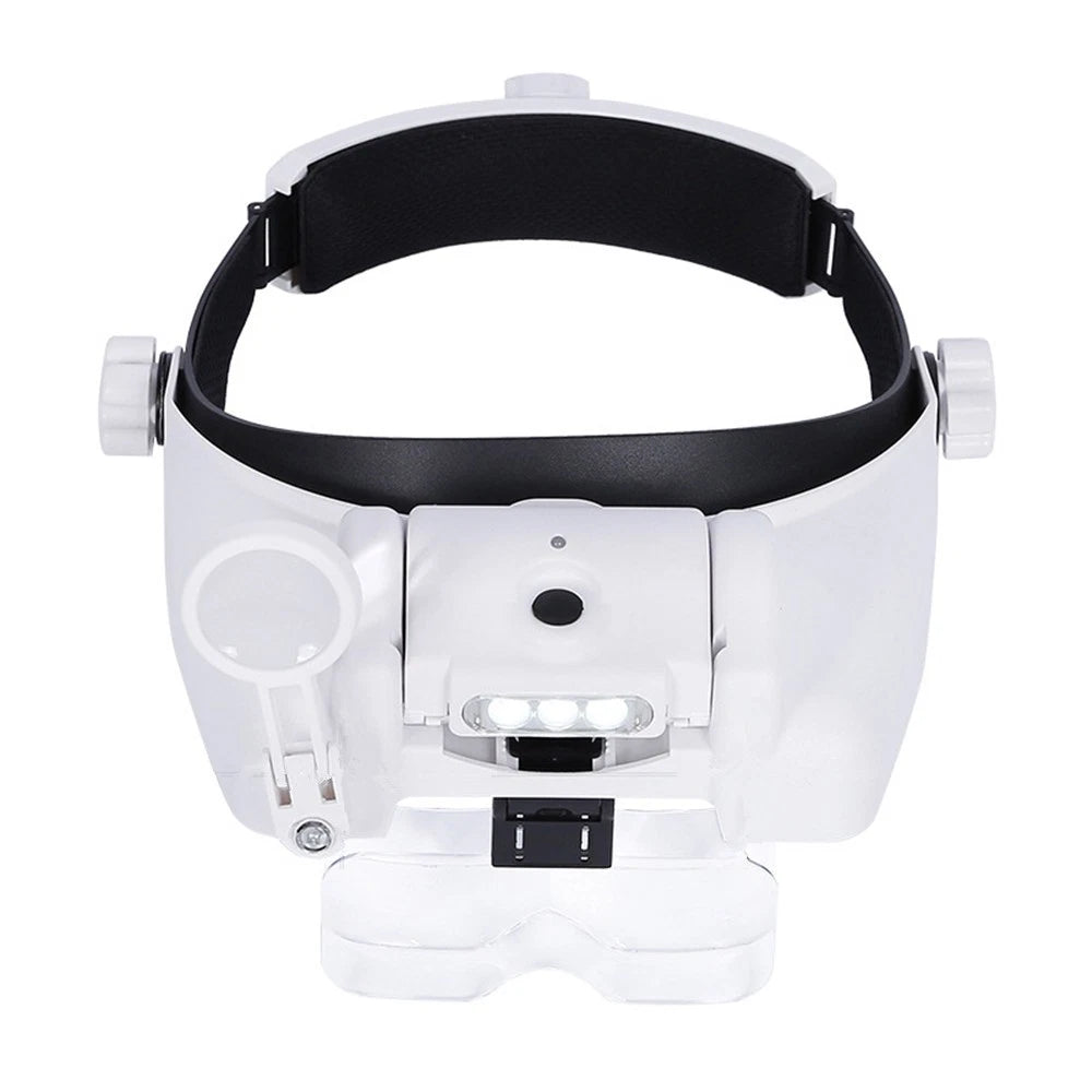 Rechargeable Usb 3-LED Light Headband Magnifier 31 Multiples