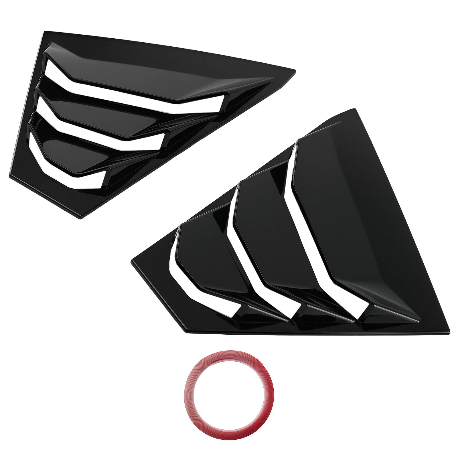 Black ABS Side Window Louvers for Nissan Altima 2019-2023 Gloss Finish Pair