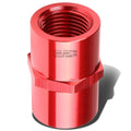 Female 3/8" Npt Pipe Piping Coupler Red Anodized Finishaluminum