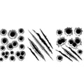 Real Look Car Sticker 3d Funny Bullet Hole Car Decals Scratch Car