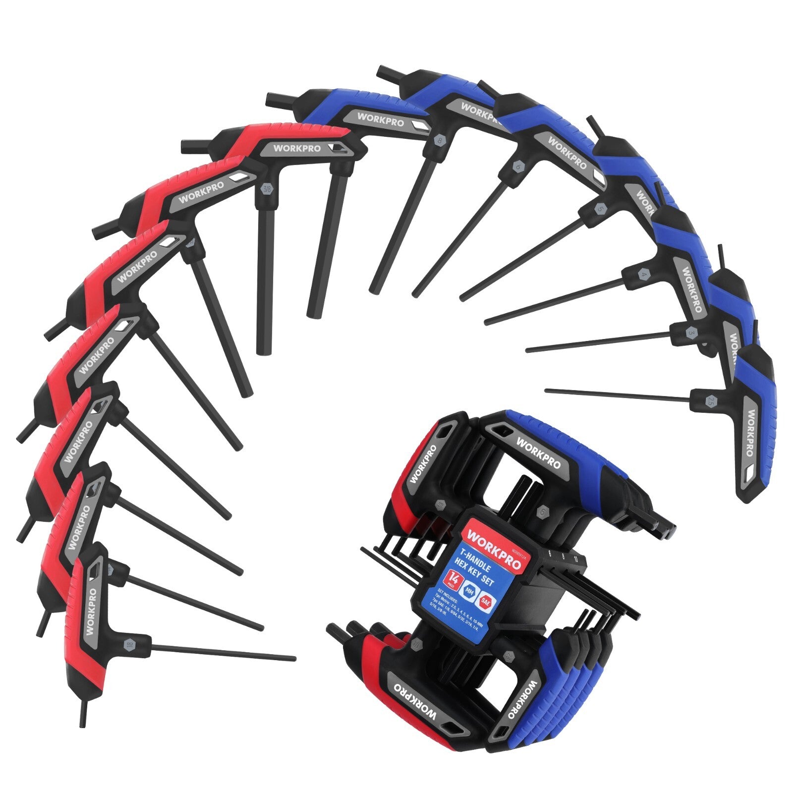14-Piece T-Handle Allen Wrench Set by Unbranded