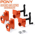 PONY 2-Pack 3/4 Inch Pipe Clamp Fixture for Wood Gluing