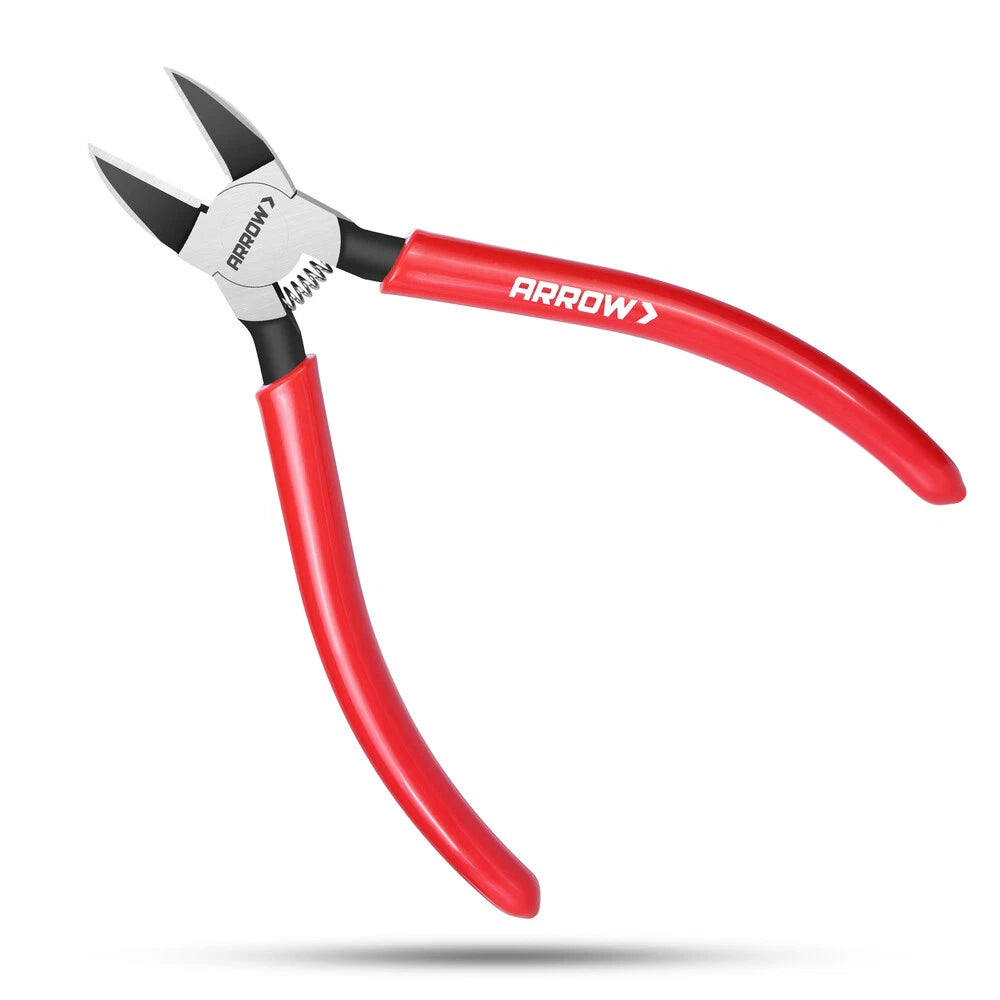 Arrow 6" Precision Wire Cutters Diagonal Flush Cut Plier Spring Load