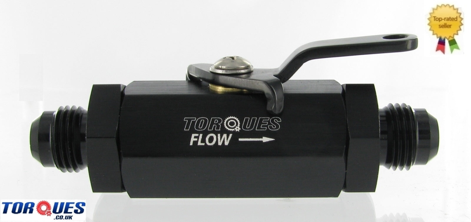 An -6 (an6 Jic -06 an 06 9/16" Unf ) Black Aluminium Inline Shut Off