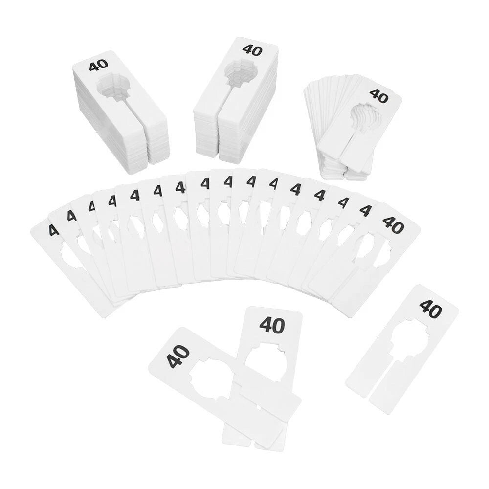 Hangers Retail Clothing 2" X 5" Rectangular Plastic Size 40 Dividers
