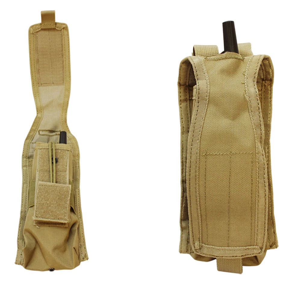 Molle Tactical Radio Pouch Left Or Right Antenna Pals - Tan