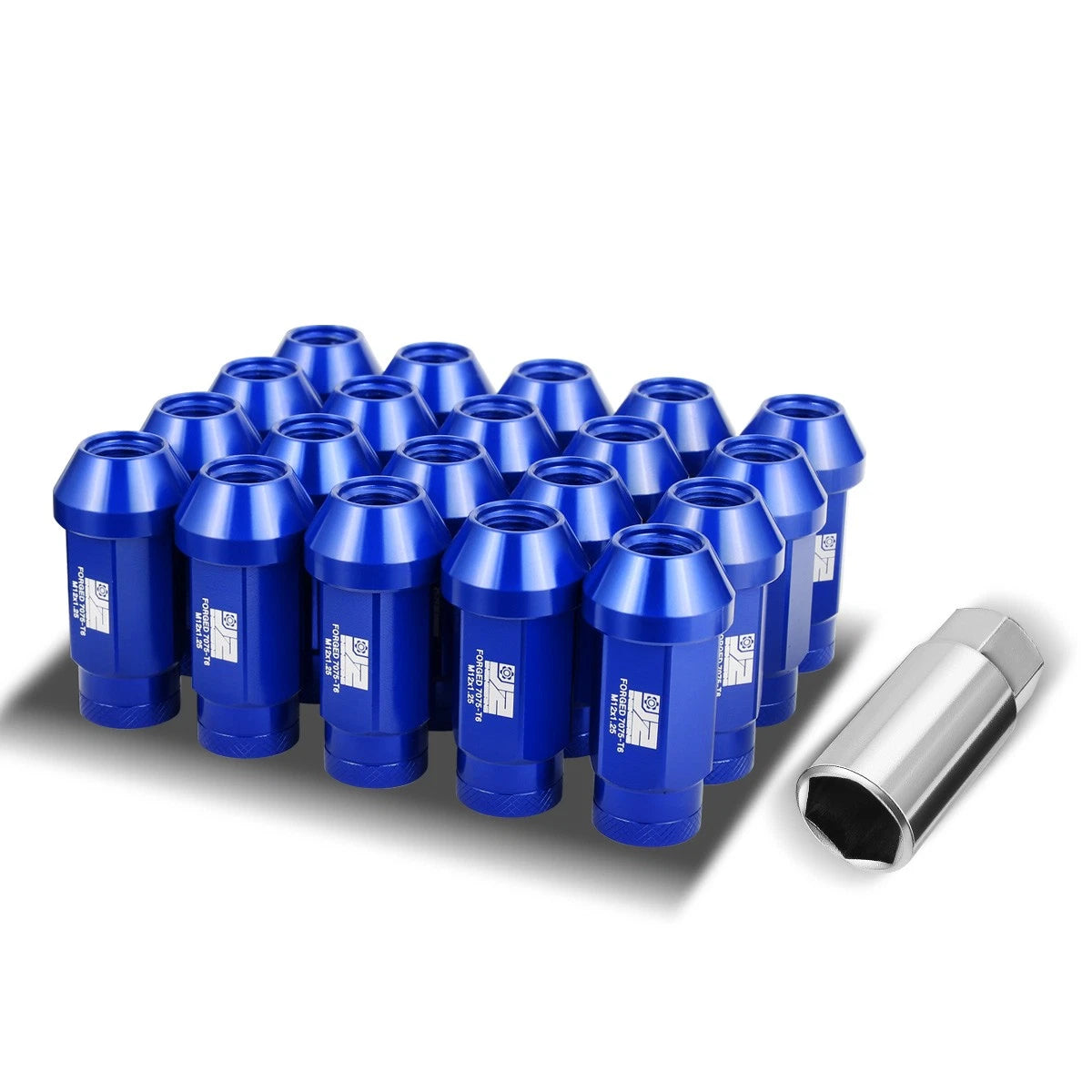 J2 Engineering Blue M12 X1.25 24mm Od/ 50mm Height Closed End Lug