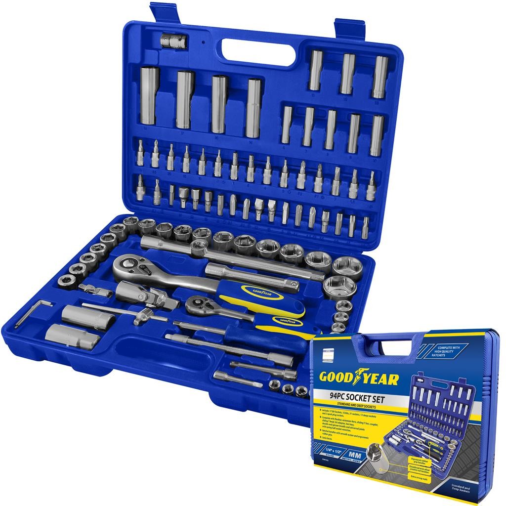 Goodyear 94pc Socket Set with Ratchet by Goodyear