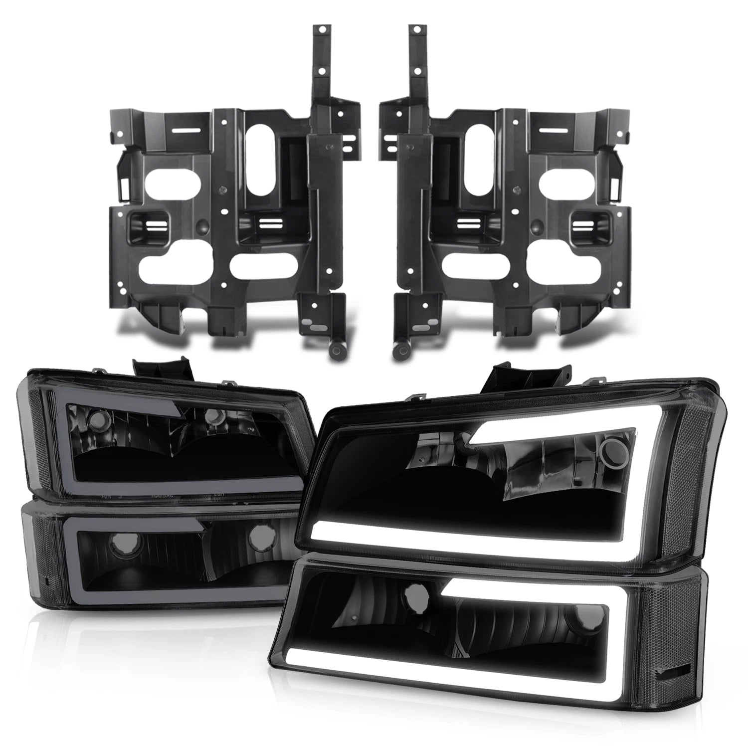 Fit 03-07 Avalanche Silverado Black Smoked Led Drl | Built Supply Co