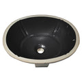 Petal Oval Shaped Undermount Bathroom Sink 17 -7/8" X 14-1/2" Black
