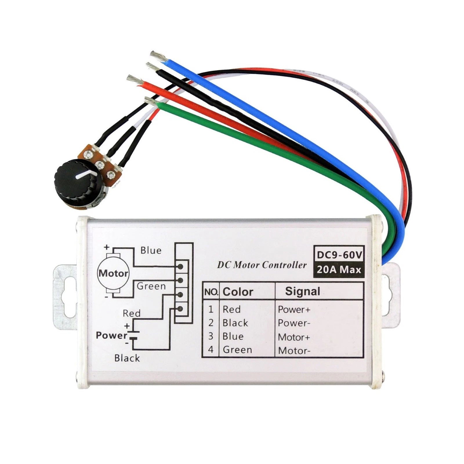 Dc 9V-60V Input Motor Speed Controller With Convenient Operation