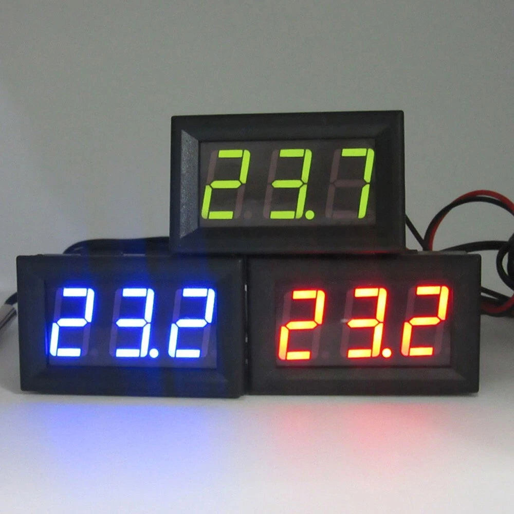 Digital Dc 12V Led Temperature Fish Aquarium Thermometer Meter With