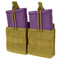 Tactical Molle Double Open-top Mag Pouch For 7.62/308 Mag - Coyote