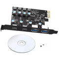 4 Ports Pcie Card 2*usb-a 2*usb-c Pci Express Extension Card Usb3.0