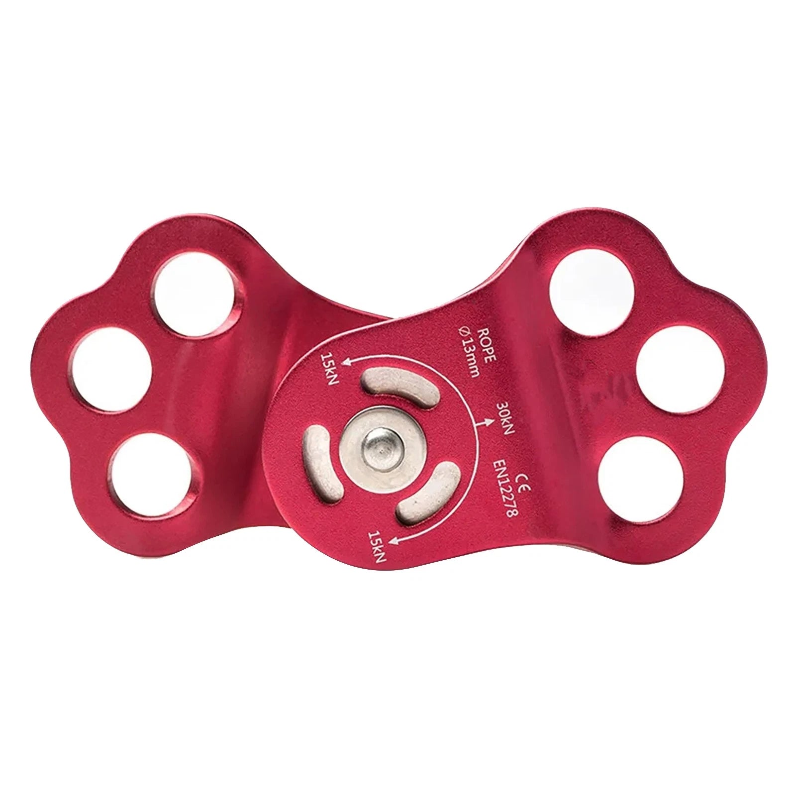 30kn Professional Triple Attachment Hitch Climbing Pulley For