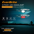 Everbrite Led Headlamp 2-pack 5 Lighting Modes Flashlight Super