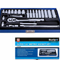 Bluespot 24pc Metric Standard & Deep Socket Set 1/4-Drive by Bluespot