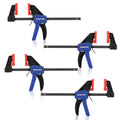 WORKPRO 6" Mini Bar Clamps One-Handed Clamp/Spreader Wood Clamp Set F Clamps 4PC