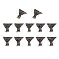 Sturdy Zinc Alloy Box Legs Corner Protector Set Of 12 Rust Proof And
