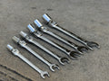 6pc 12-Point Flex Head Socket Wrench Set Metric 10–19mm by Unbranded