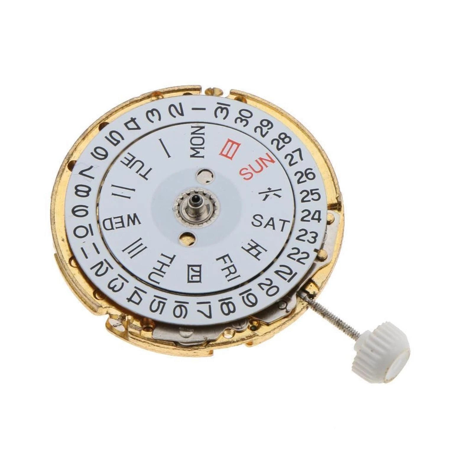 Metal Double Calendar Automatic Watch Movement Repair Parts For