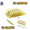 Awg 12-10 Gauge Heat Shrink Crimp Terminals Wire Butt Connectors