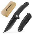 FLISSA Pocket Folding Knife 3.2” D2 Blade G10 Handle EDC Knife w/Pocket Clip NEW
