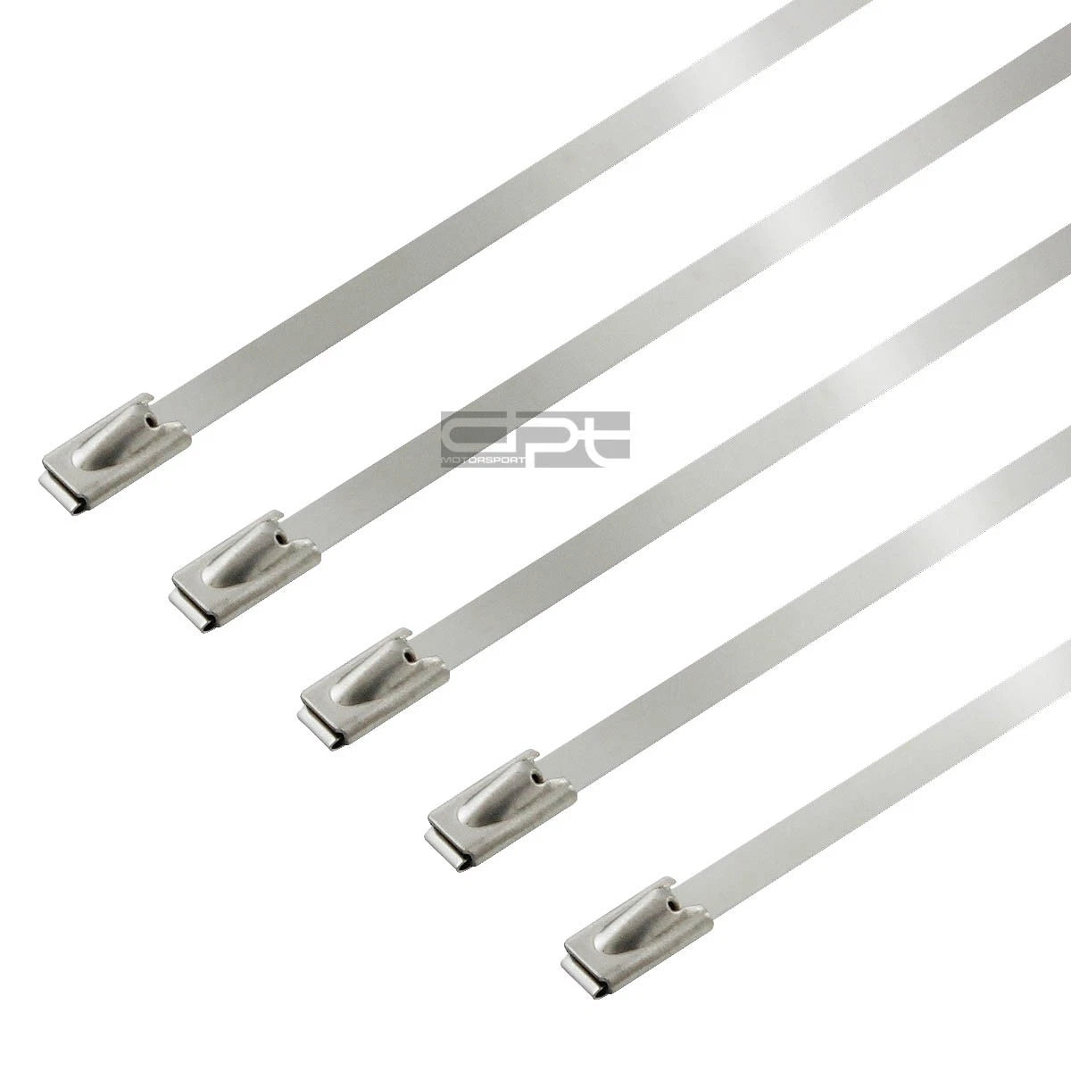 X5 12" 5mm Stainless Silver Self-locking Zip Tie | Built Supply Co