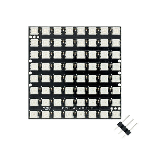 8x8 Ws2812 Addressable Rgb Led Panel Great for Arduino Esp Raspberry