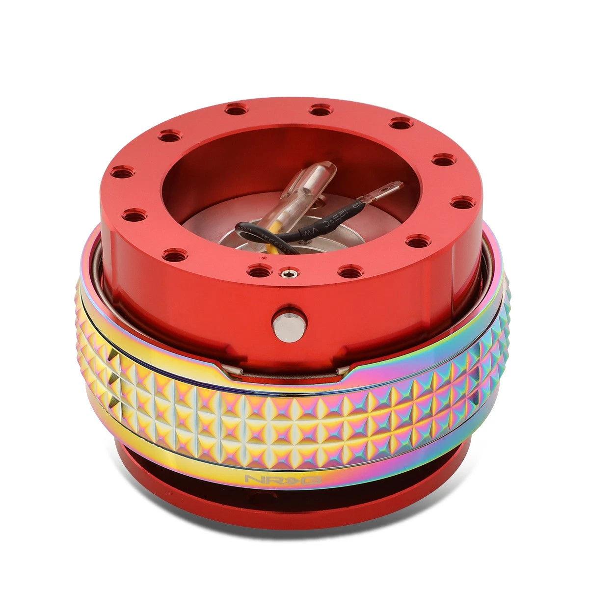 Nrg Aluminum Steering Wheel Quick Release Adapter Gen 2.1 Red/neo