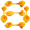 5 Pack Yellow Plastic Gas Can Vent Caps For Fuel Container Leak-proof