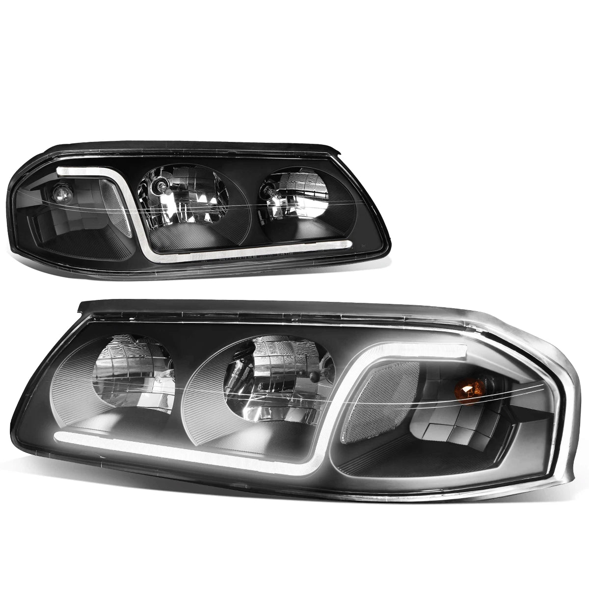 [Led Drl] Fit 2000-2005 Chevy Impala Black Housing | Built Supply Co