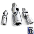 Toolzone 3pc Universal Joint Socket Set