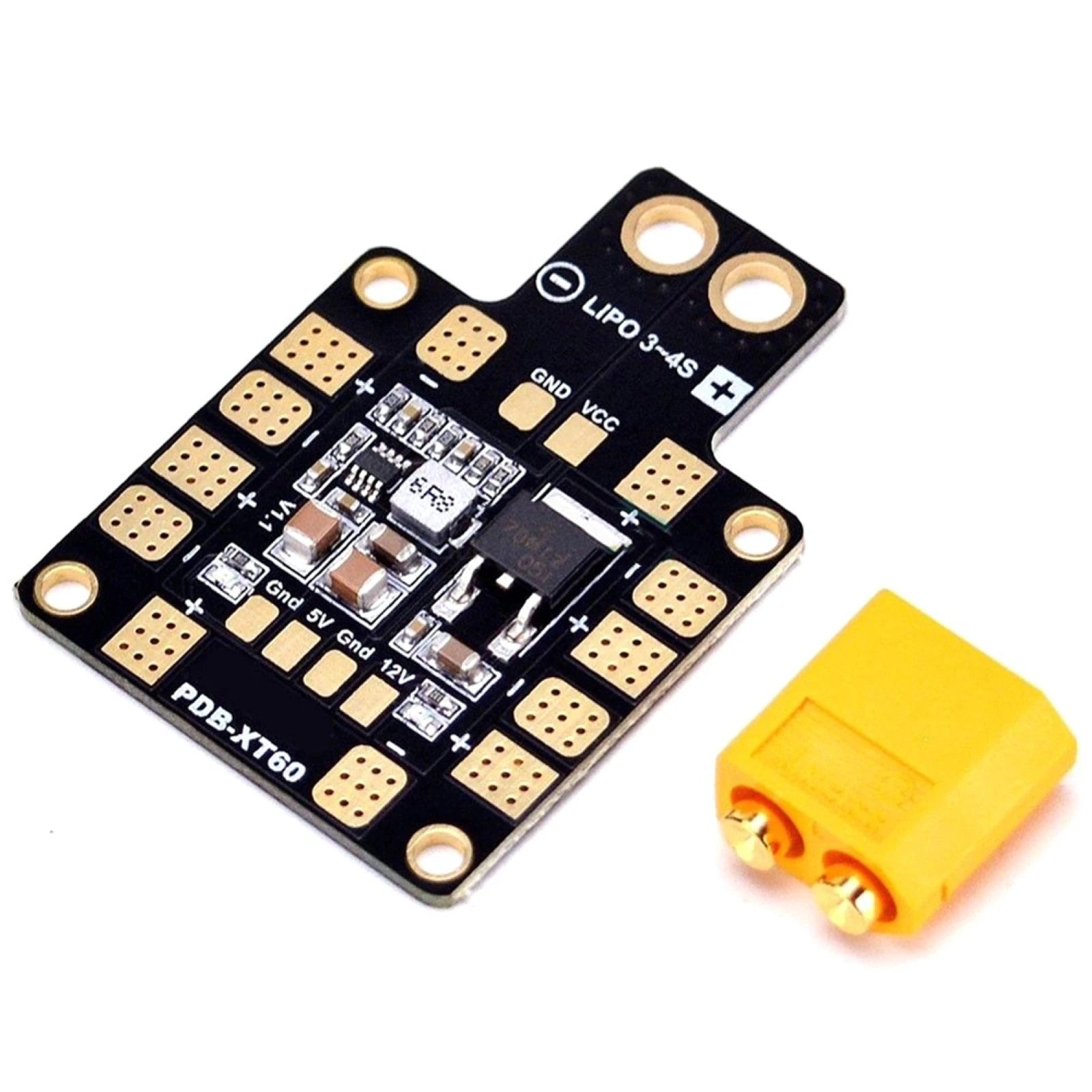 Pdb Xt60 With Dual Bec 5V/12V Power Distribution Board Module For Fpv