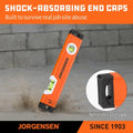 JORGENSEN 12" Magnetic Torpedo Level Light Up Spirit Level 90°/180° Bubble Vials