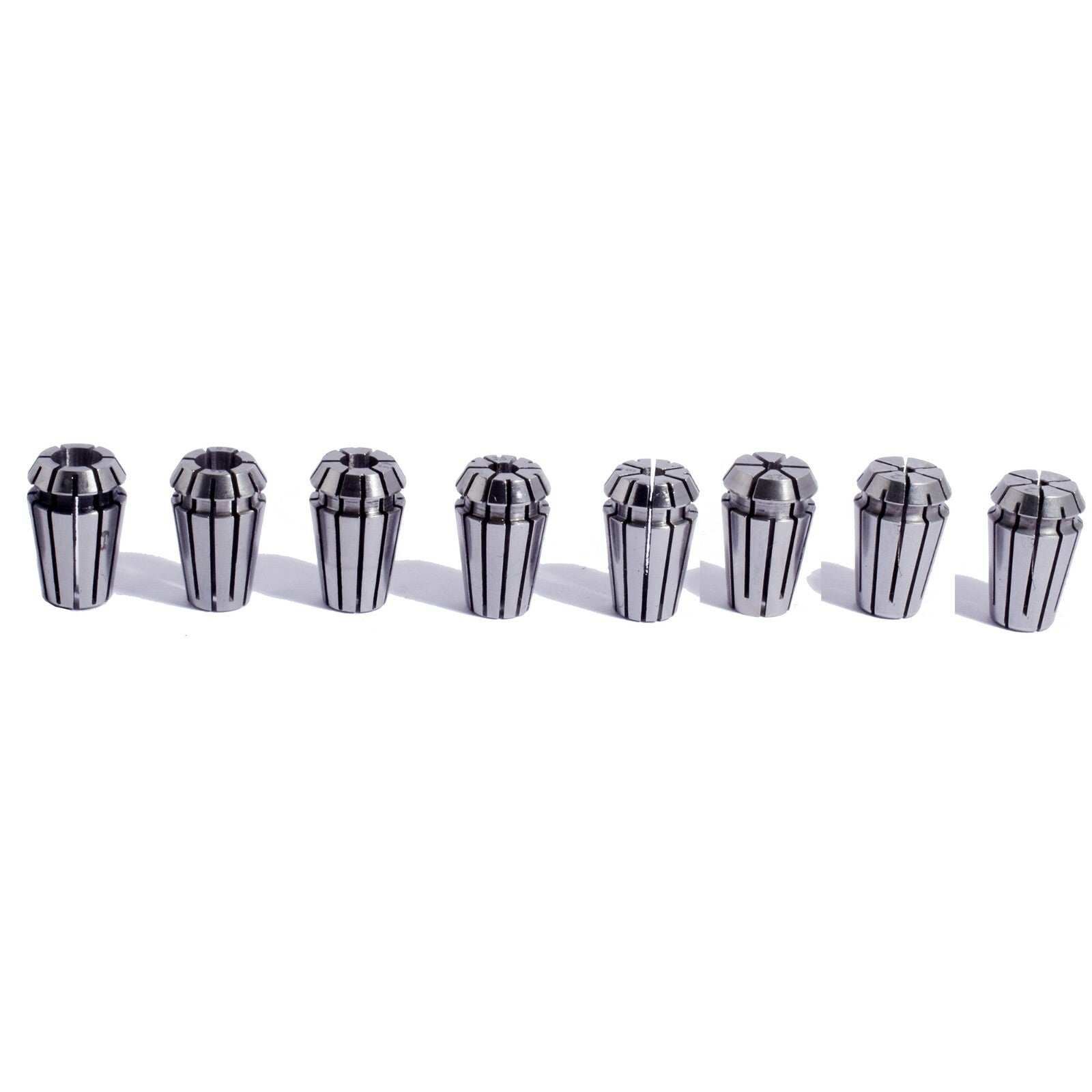 Precision 8pc Er11 Collet Set Tir 0.0004" / 10μM 2mm(1/16") To 6.5mm