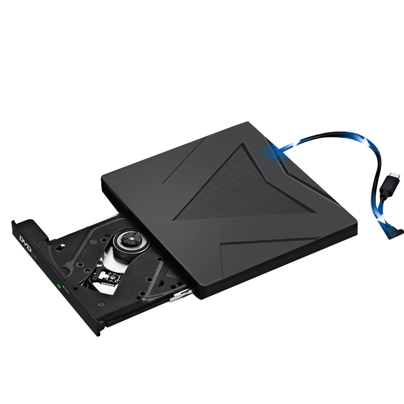 Durable 5gbps External Dvd Drive Usb-c&usb-a Interface For Cd/dvd/vcd