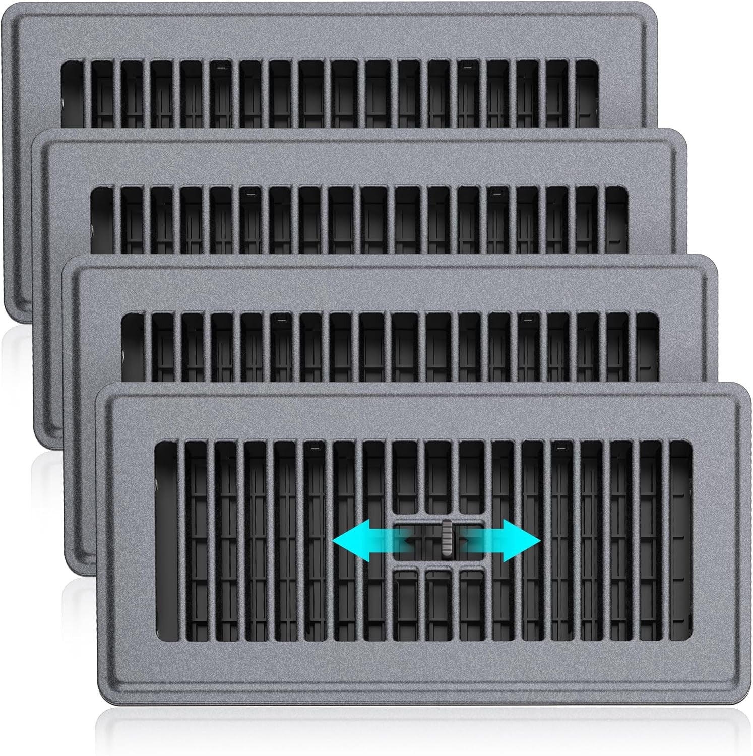 Floor Register 4x10-4 Pack Floor Vents Covers Heavy Duty Steel