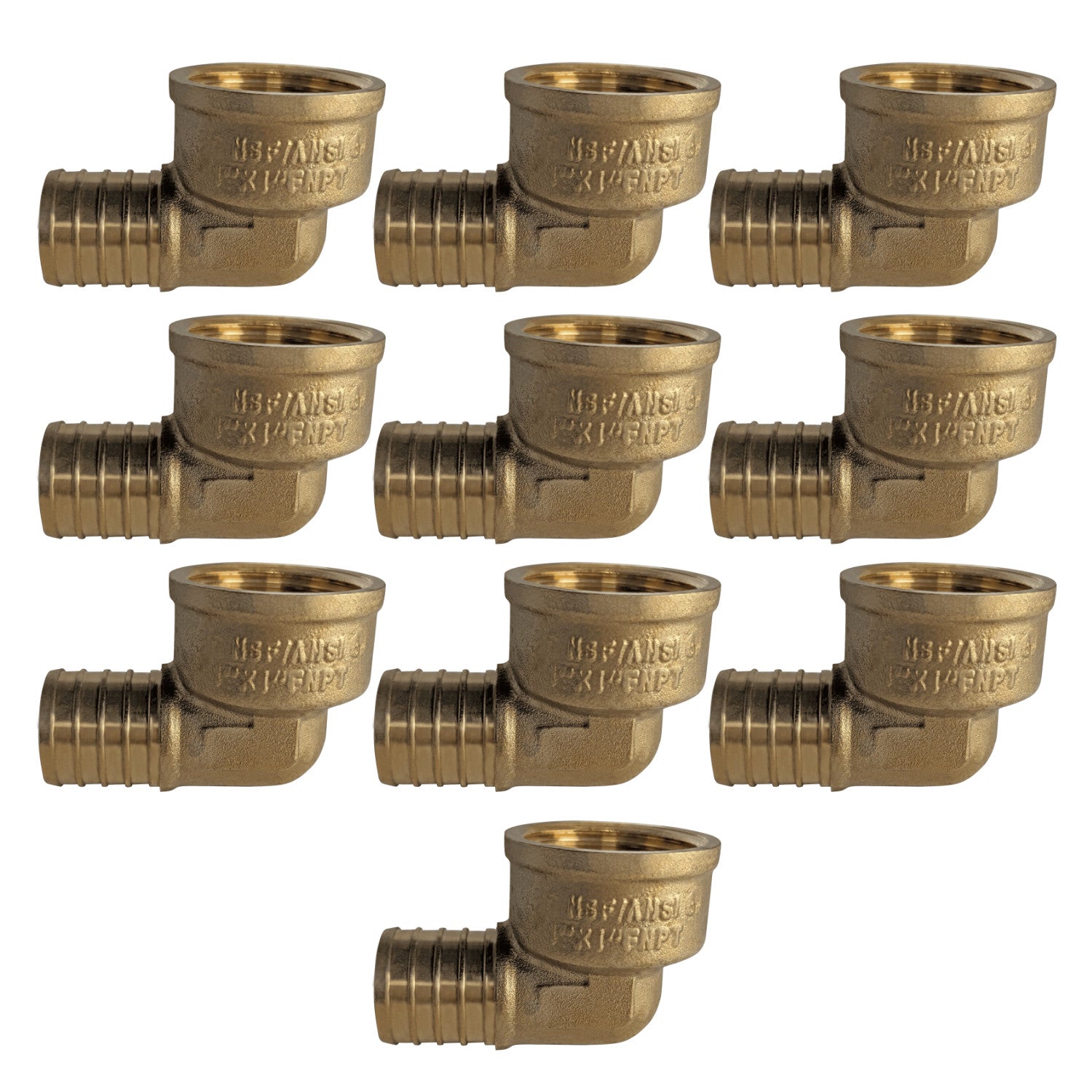 XFITTING 1" PEX B x 1" Female NPT Elbow 10 Pack